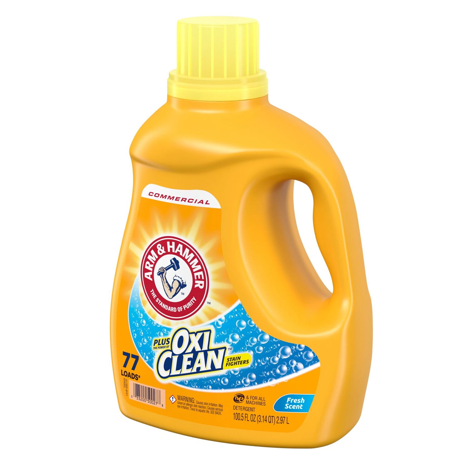Arm & Hammer™ OxiClean Concentrated Liquid Laundry Detergent, Fresh, 100.5 oz Bottle, 4/Carton