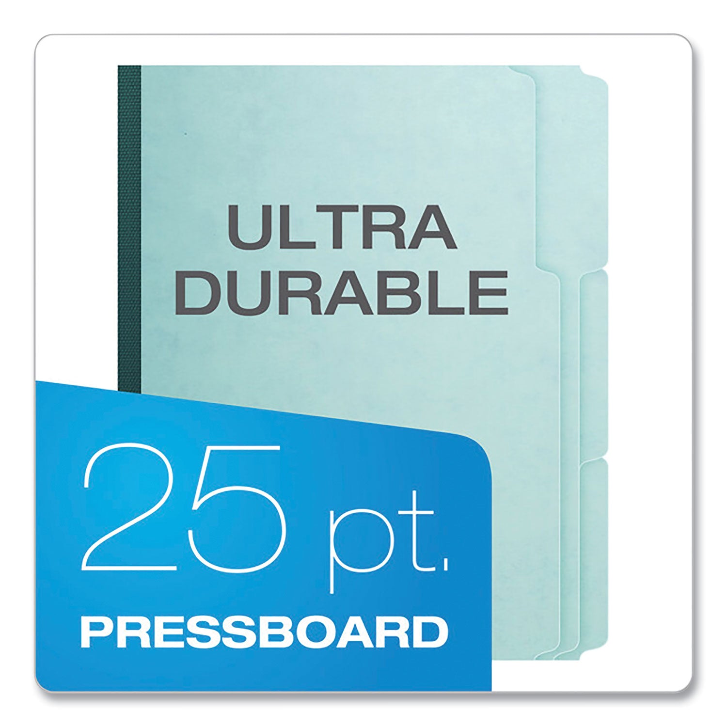 Pendaflex® Pressboard Expanding File Folders, 1/3-Cut Tabs: Assorted, Letter Size, 1" Expansion, Blue, 25/Box