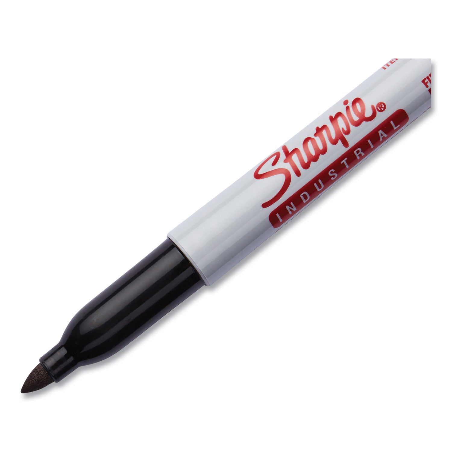Sharpie® Industrial Permanent Marker, Fine Bullet Tip, Black, Dozen