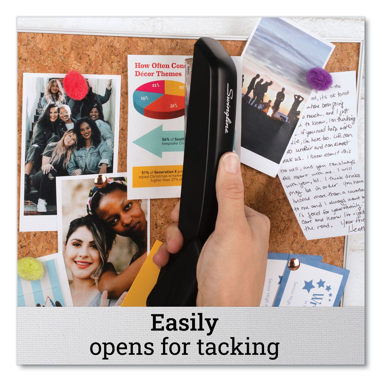 Swingline® Standard Full Strip Desk Stapler, 20-Sheet Capacity, Black