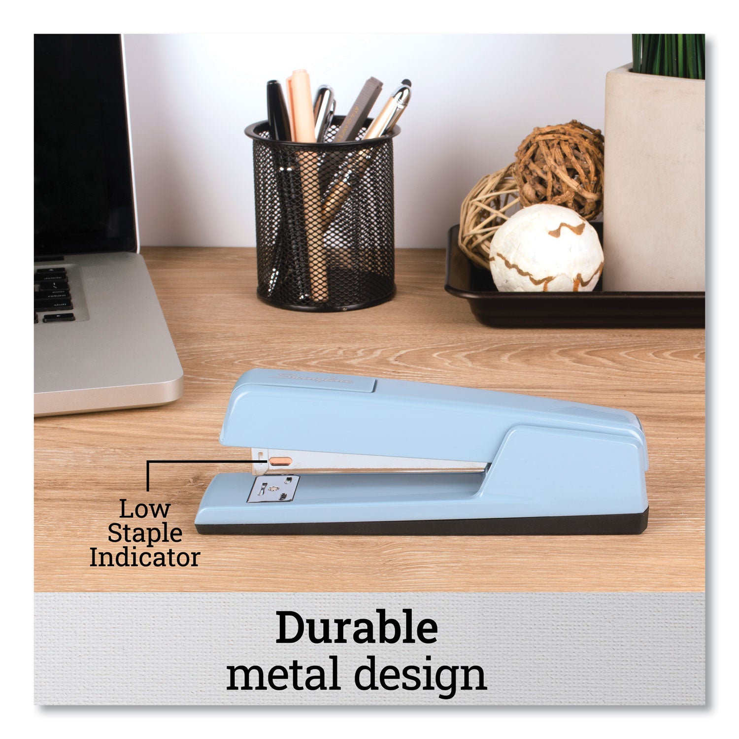 Swingline® 747 Classic Full Strip Stapler, 30-Sheet Capacity, Sky Blue