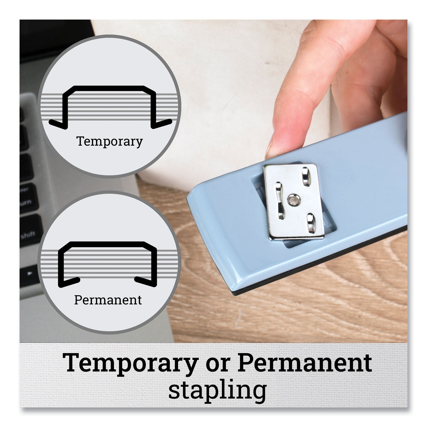 Swingline® 747 Classic Full Strip Stapler, 30-Sheet Capacity, Sky Blue