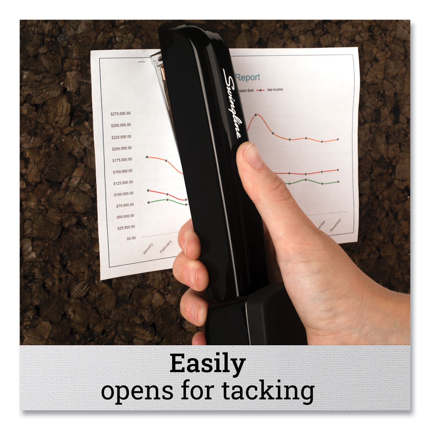 Swingline® 747 Business Full Strip Desk Stapler, 30-Sheet Capacity, Black