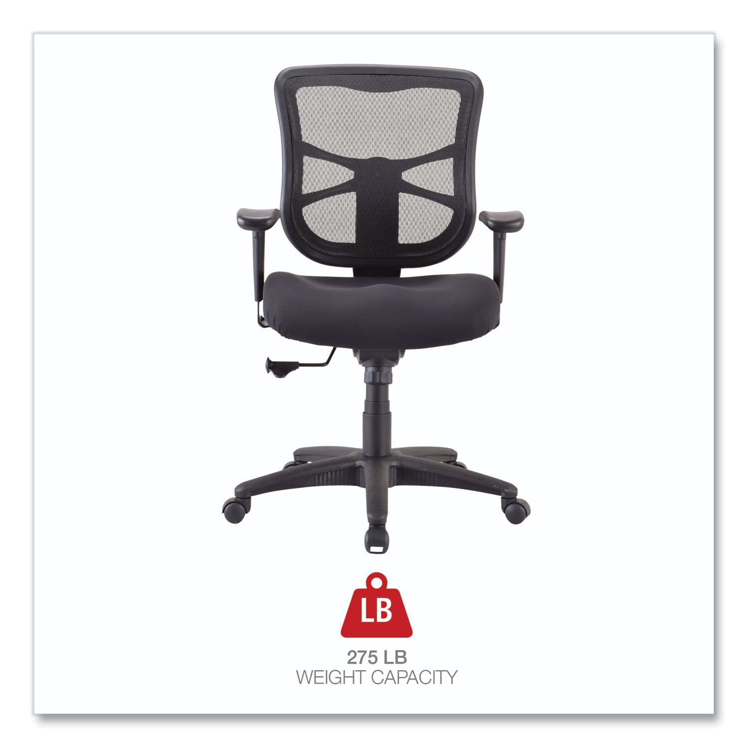 Alera® Alera Elusion Series Mesh Mid-Back Swivel/tilt Chair, Supports Up To 275 Lb, 17.9" To 21.8" Seat Height, Black