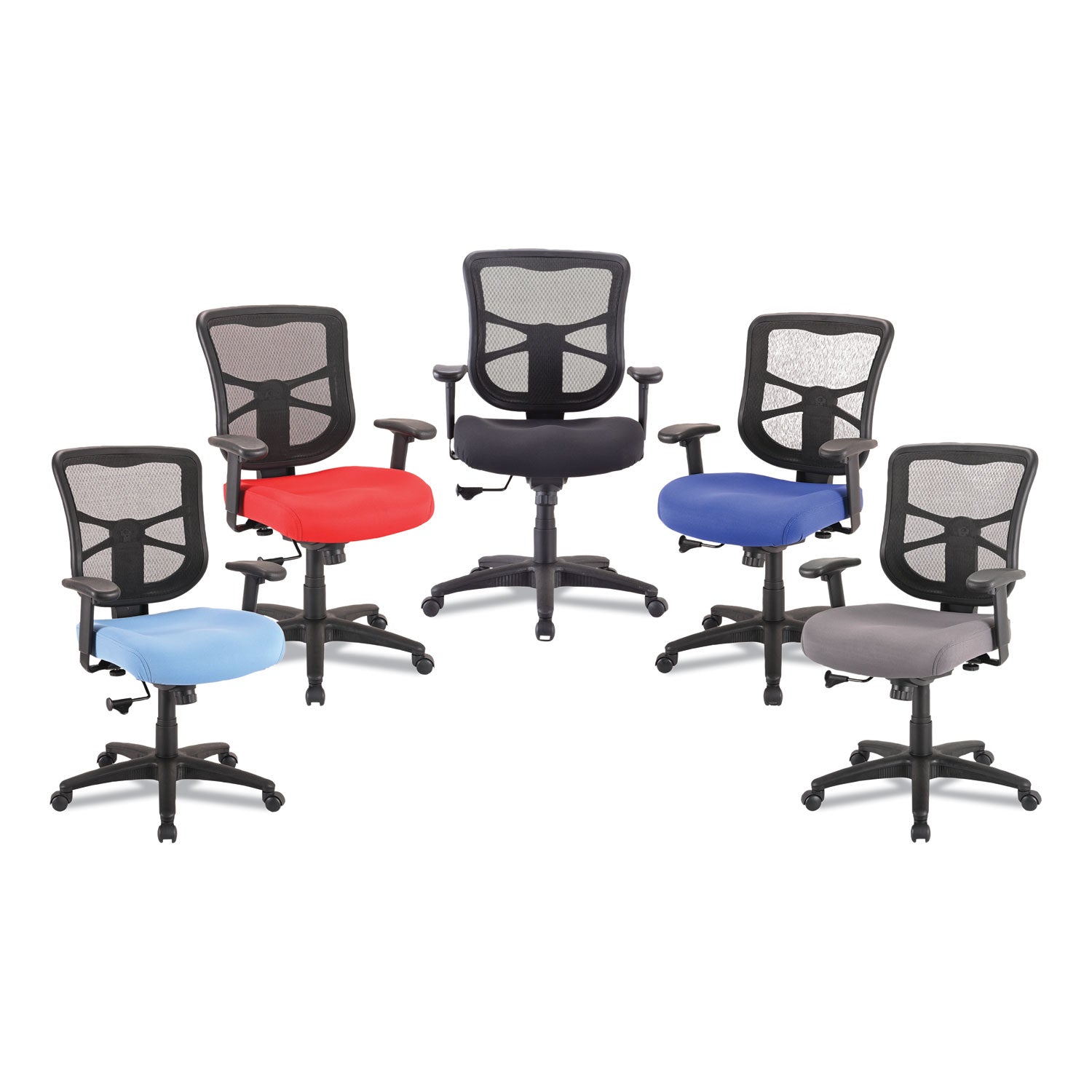 Alera® Alera Elusion Series Mesh Mid-Back Swivel/tilt Chair, Supports Up To 275 Lb, 17.9" To 21.8" Seat Height, Black