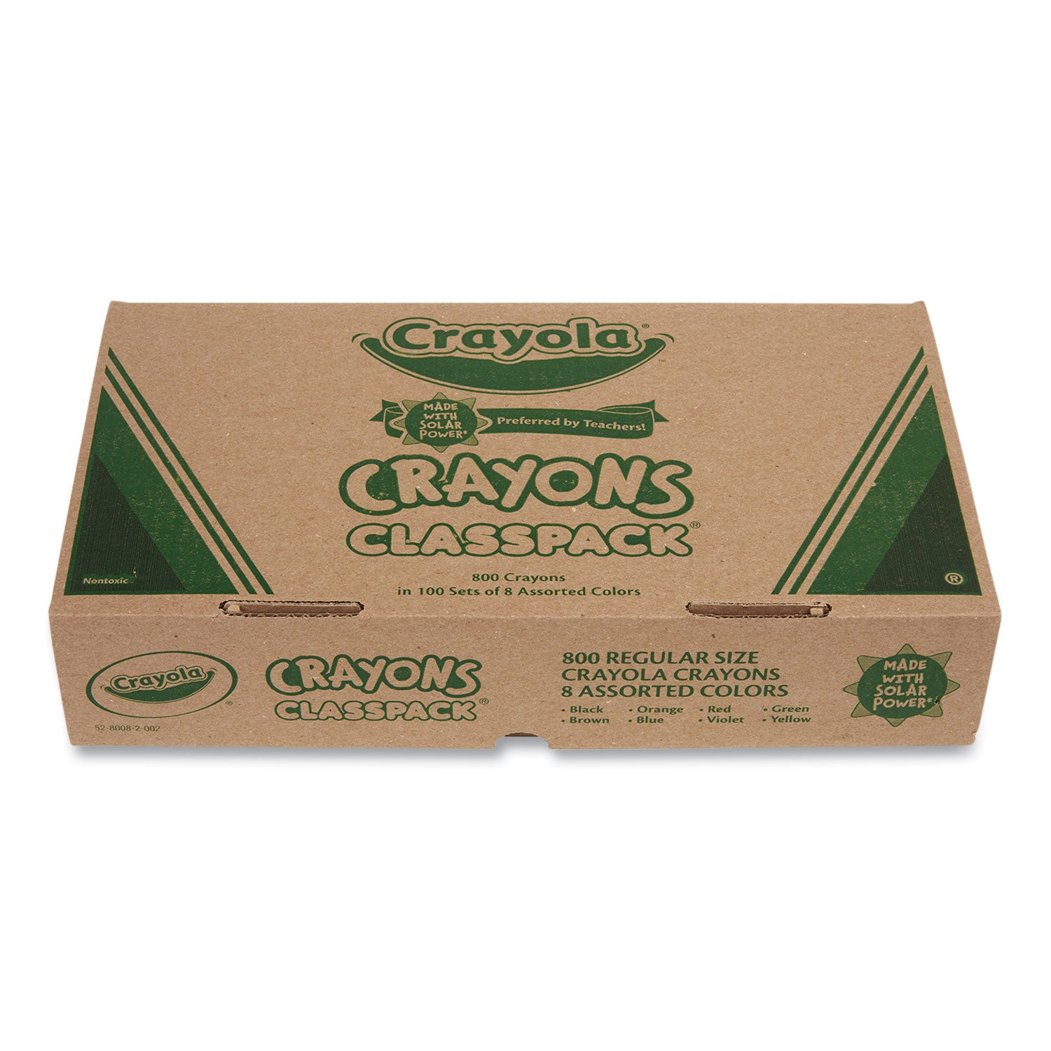 Crayola® Classpack Regular Crayons, 8 Colors, 800/box