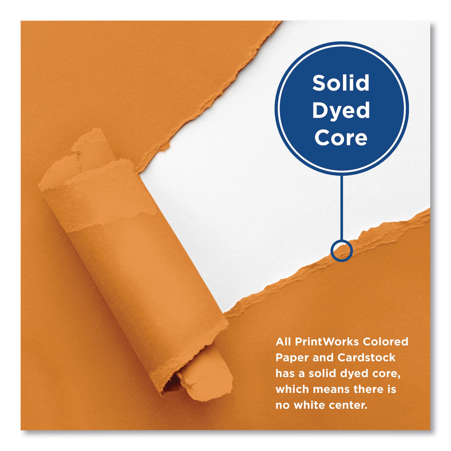 PrintWorks® Professional Color Paper, 24 lb Text Weight, 8.5 x 11, Orange, 500/Ream