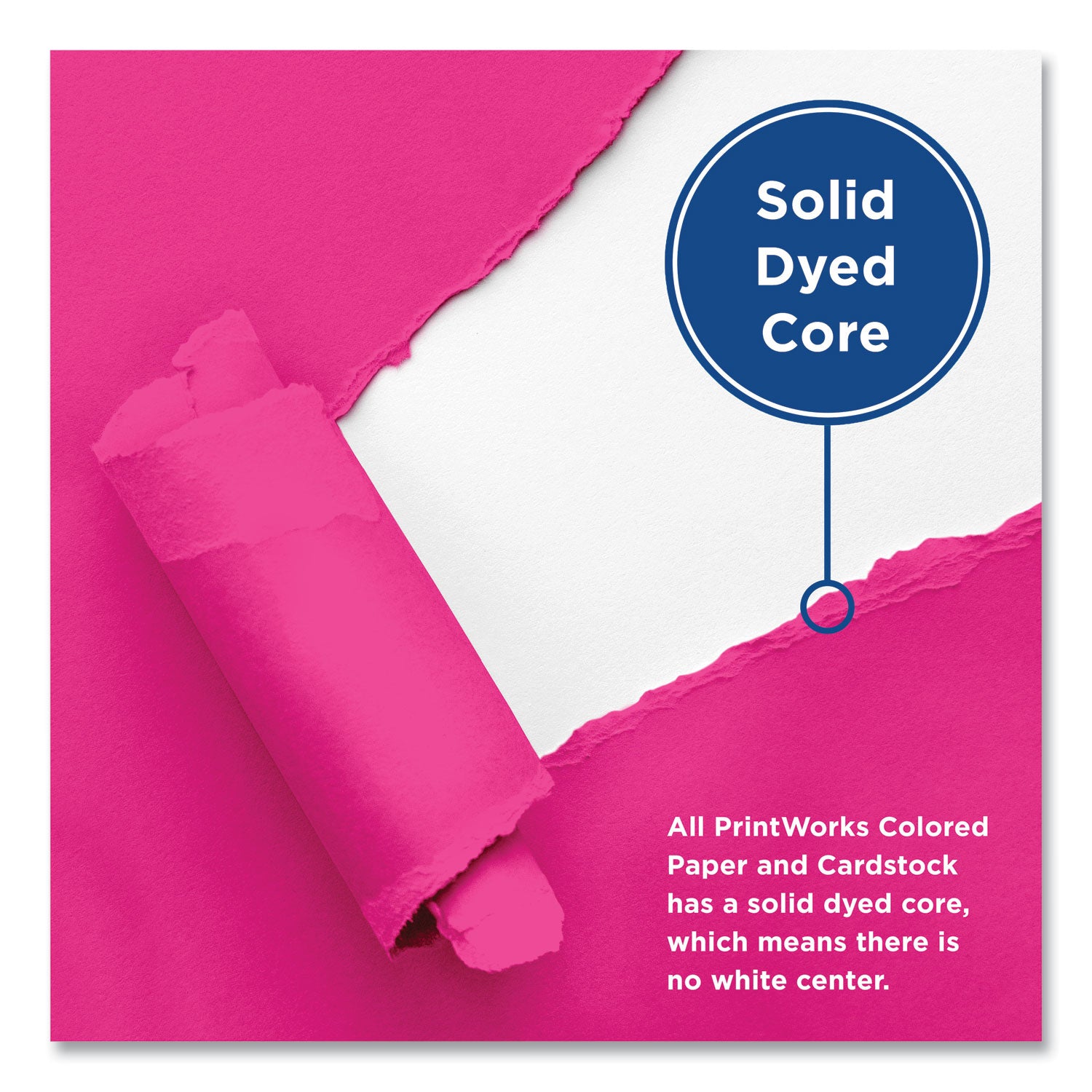 PrintWorks® Professional Color Paper, 24 lb Text Weight, 8.5 x 11, Fuchsia, 500/Ream