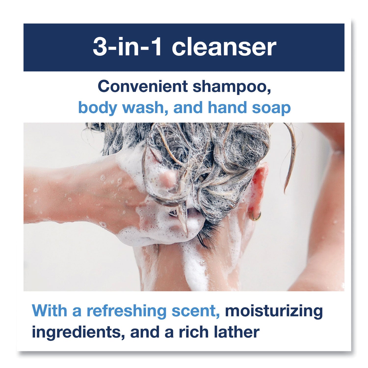 Tork® Hair and Body Wash, Clean Scent, 1 L, 6/Carton