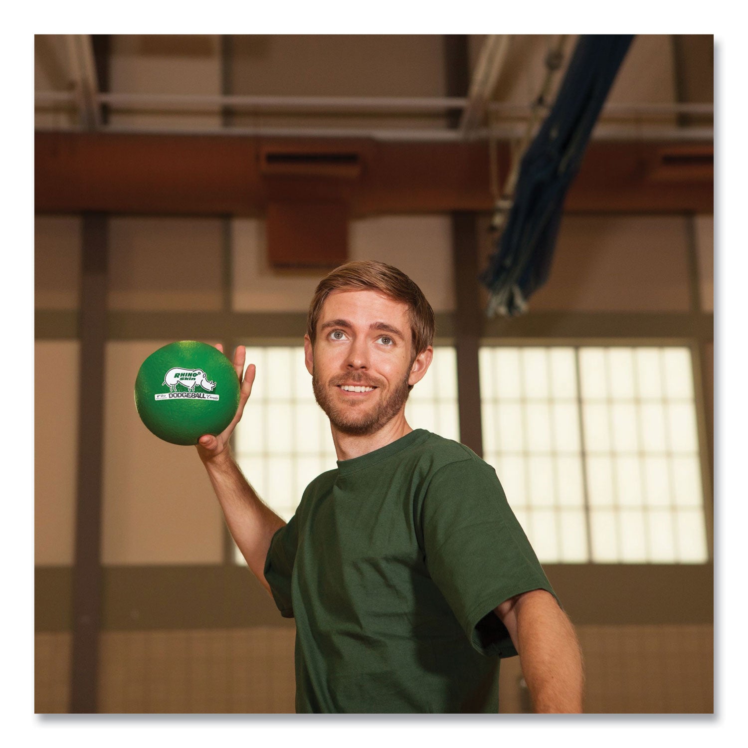 Champion Sports Rhino Skin Dodge Ball Set, 6" Diameter, Assorted Colors, 6/set