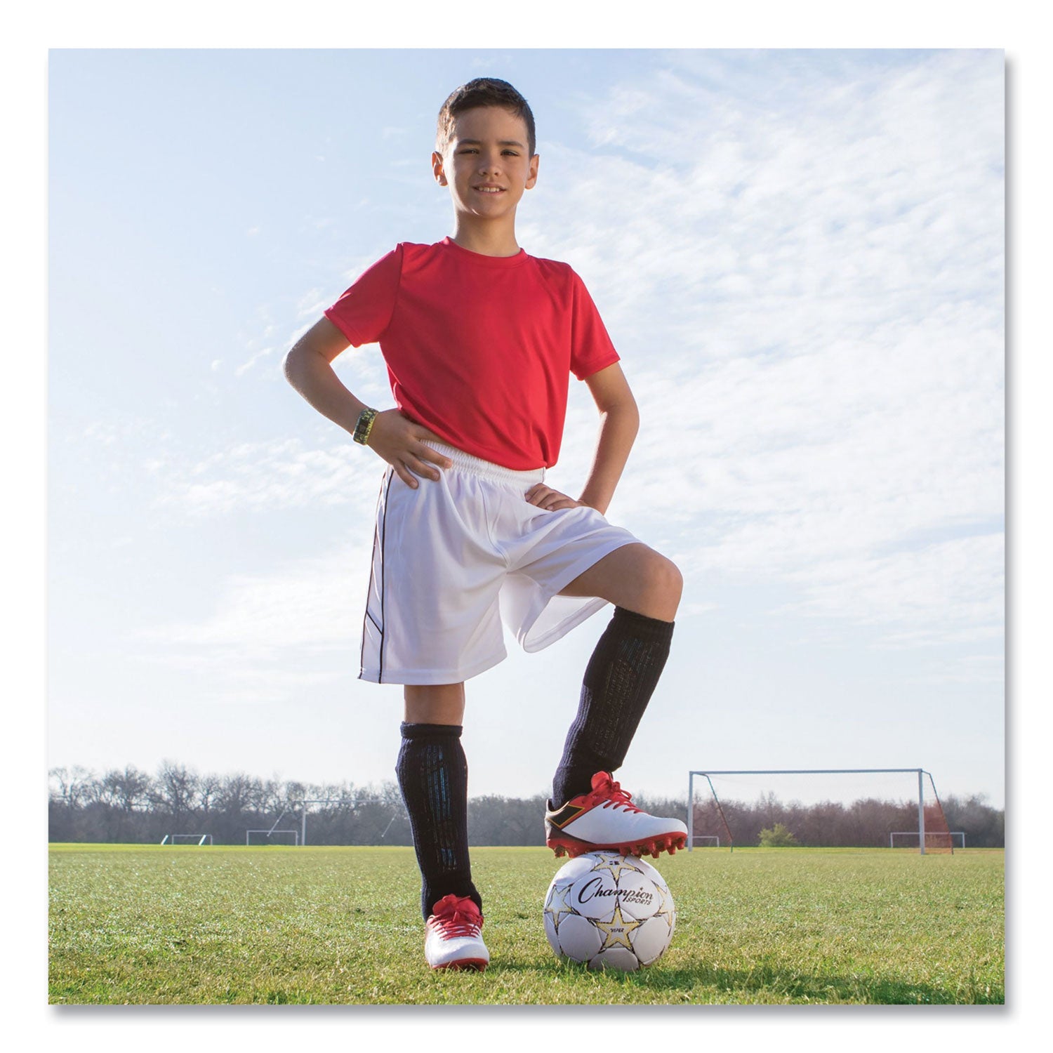 Champion Sports Viper Soccer Ball, No. 3 Size, 7.25" To 7.5" Diameter, White