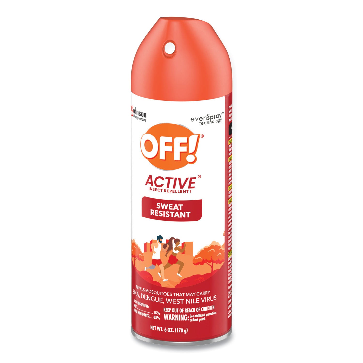 OFF!® ACTIVE Insect Repellent, 6 oz Aerosol Spray, 12/Carton