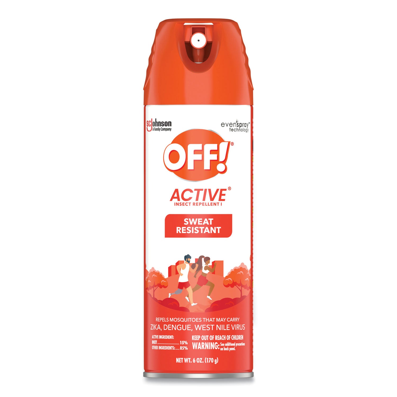 ACTIVE Insect Repellent, 6 oz Aerosol Spray, 12/Carton