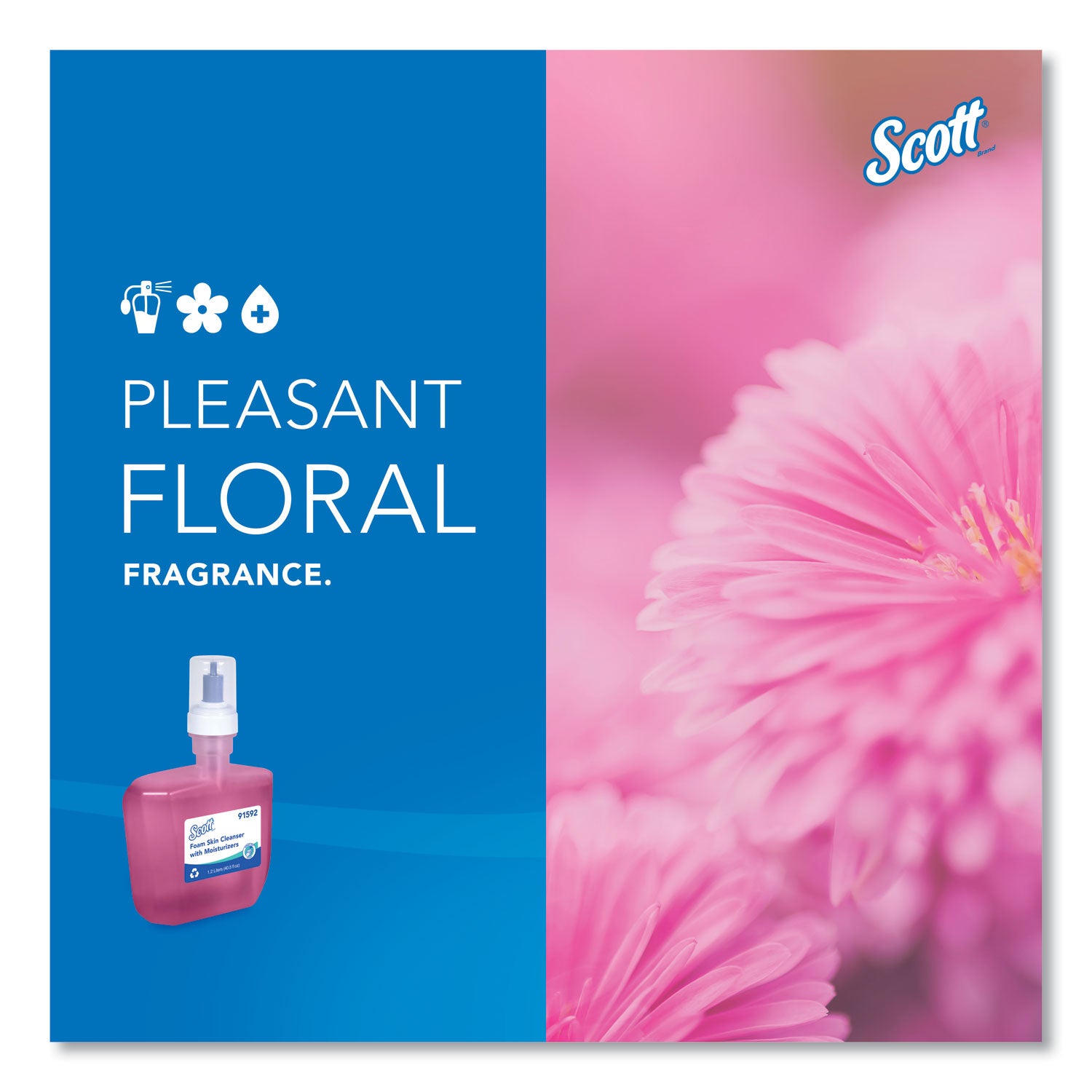 Scott® Pro Foam Skin Cleanser with Moisturizers Refill, Citrus Floral Scent, 1.2 L