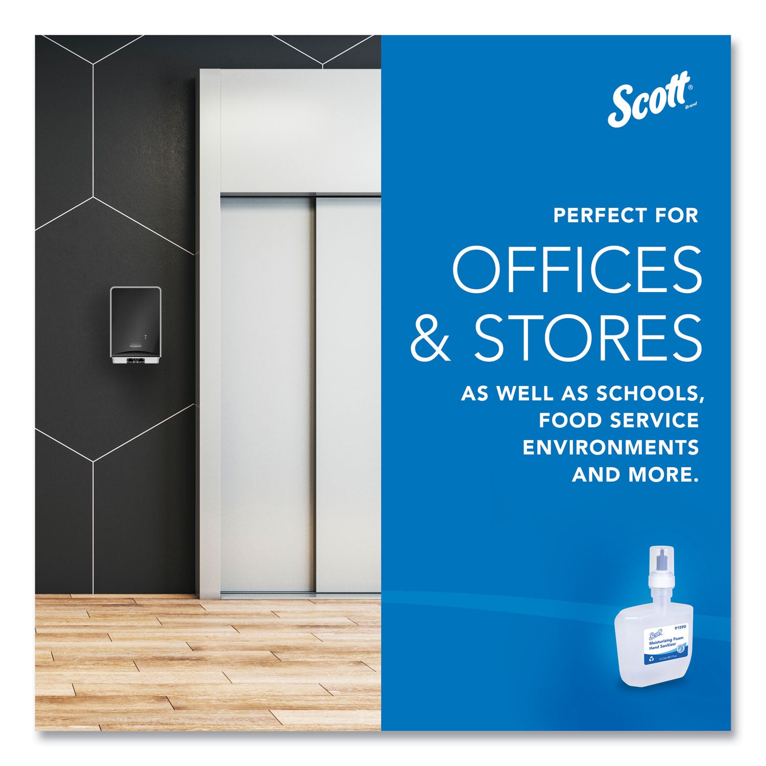 Scott® Pro Moisturizing Foam Hand Sanitizer, 1,200 Ml Cassette, Fruity Cucumber Scent, 2/carton