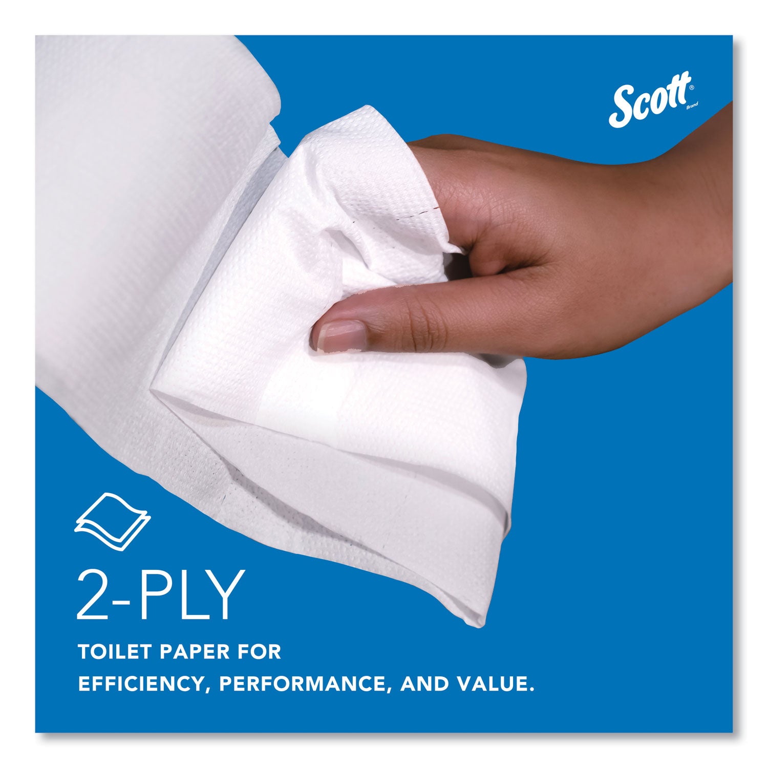 Scott® Essential 100% Recycled Fiber JRT Bathroom Tissue for Business, Septic Safe, 2-Ply, White, 3.55" x 1,000 ft, 12 Rolls/Carton