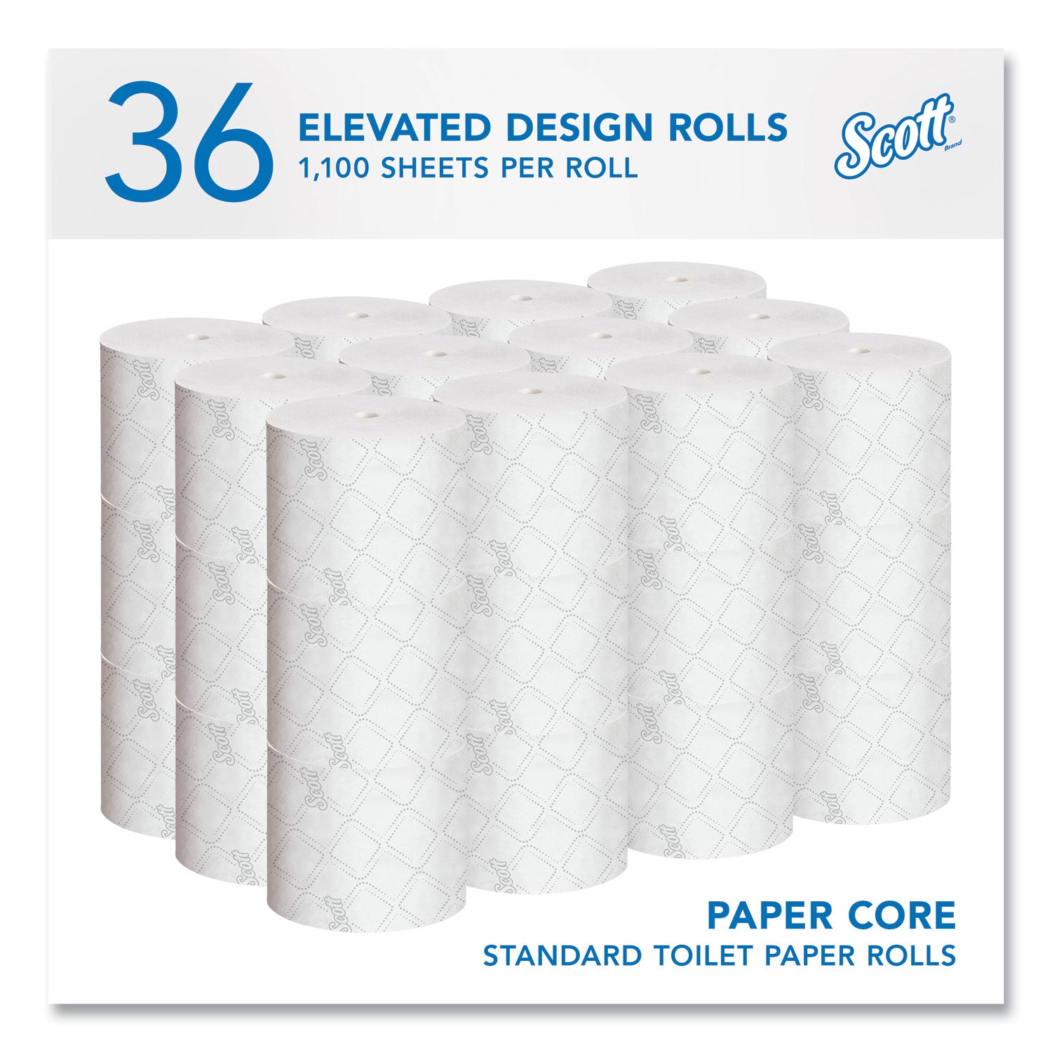 Scott® Pro Small Core High Capacity/SRB Bath Tissue, Septic Safe, 2-Ply, White, 1,100 Sheets/Roll, 36 Rolls/Carton