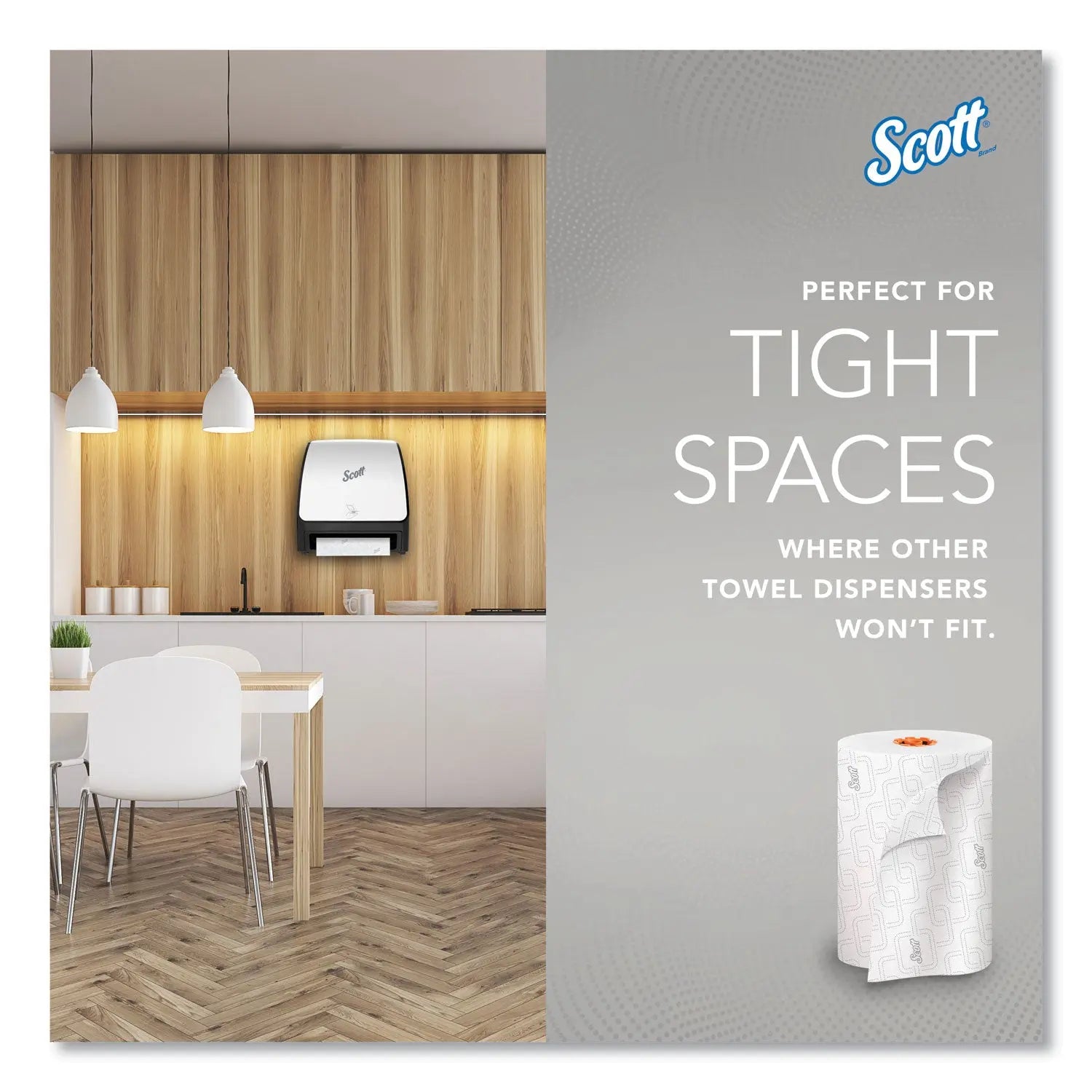 Slimroll Towels, 1-Ply, 8" x 580 ft, White/Orange Core, 6 Roll/Carton Scott® Flipcost