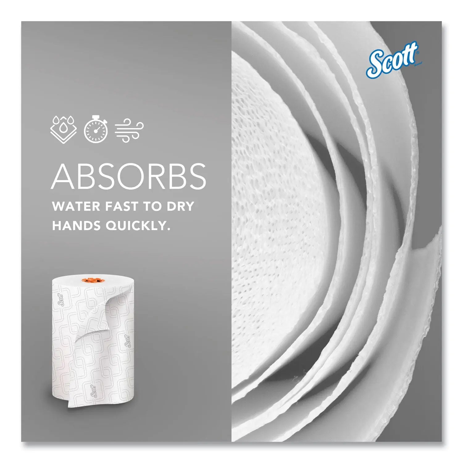 Slimroll Towels, 1-Ply, 8" x 580 ft, White/Orange Core, 6 Roll/Carton Scott® Flipcost