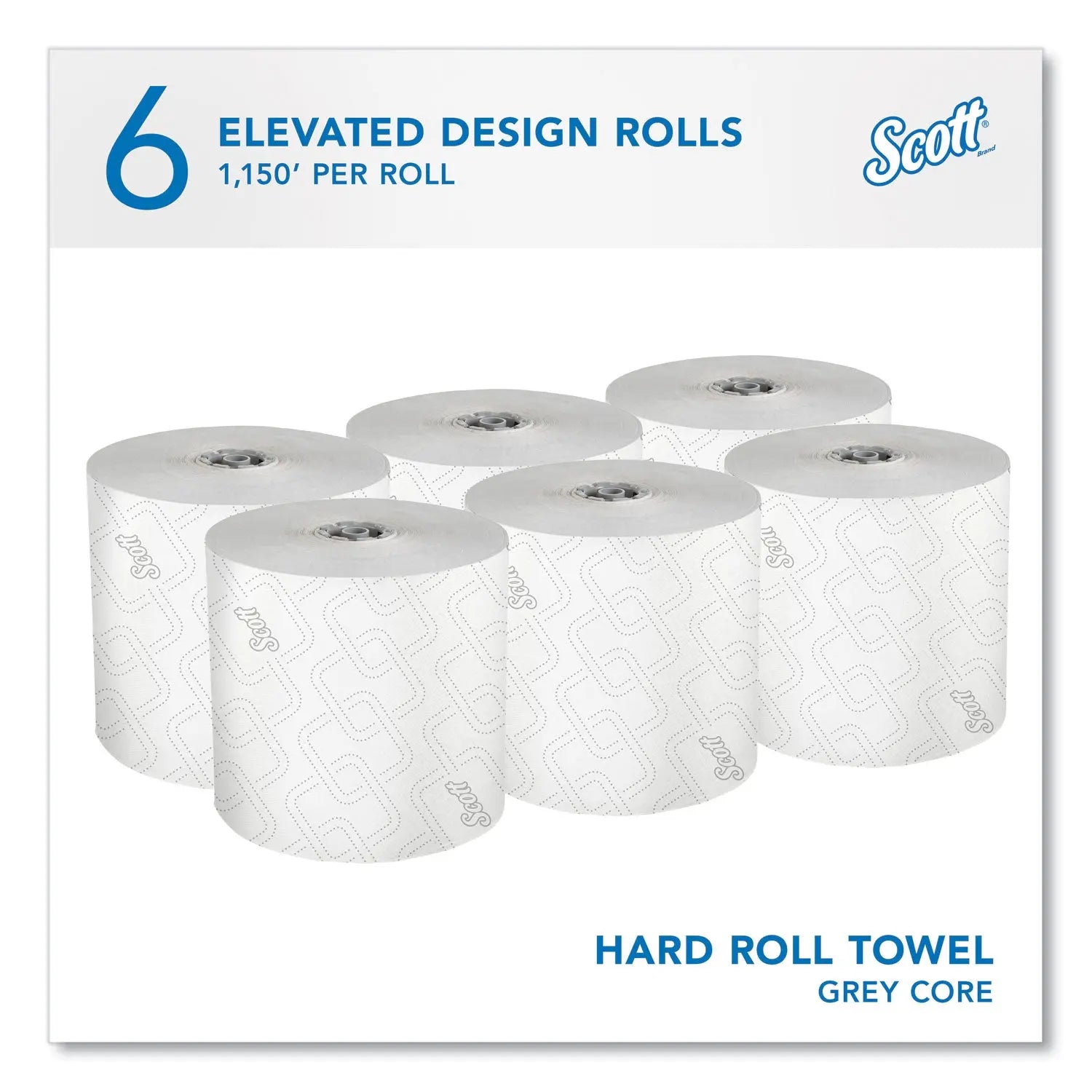 Pro Hard Roll Paper Towels with Elevated Scott Design for Scott Pro Dispenser, Gray Core Only, 1-Ply, 1,150 ft, 6 Rolls/CT Scott® Flipcost