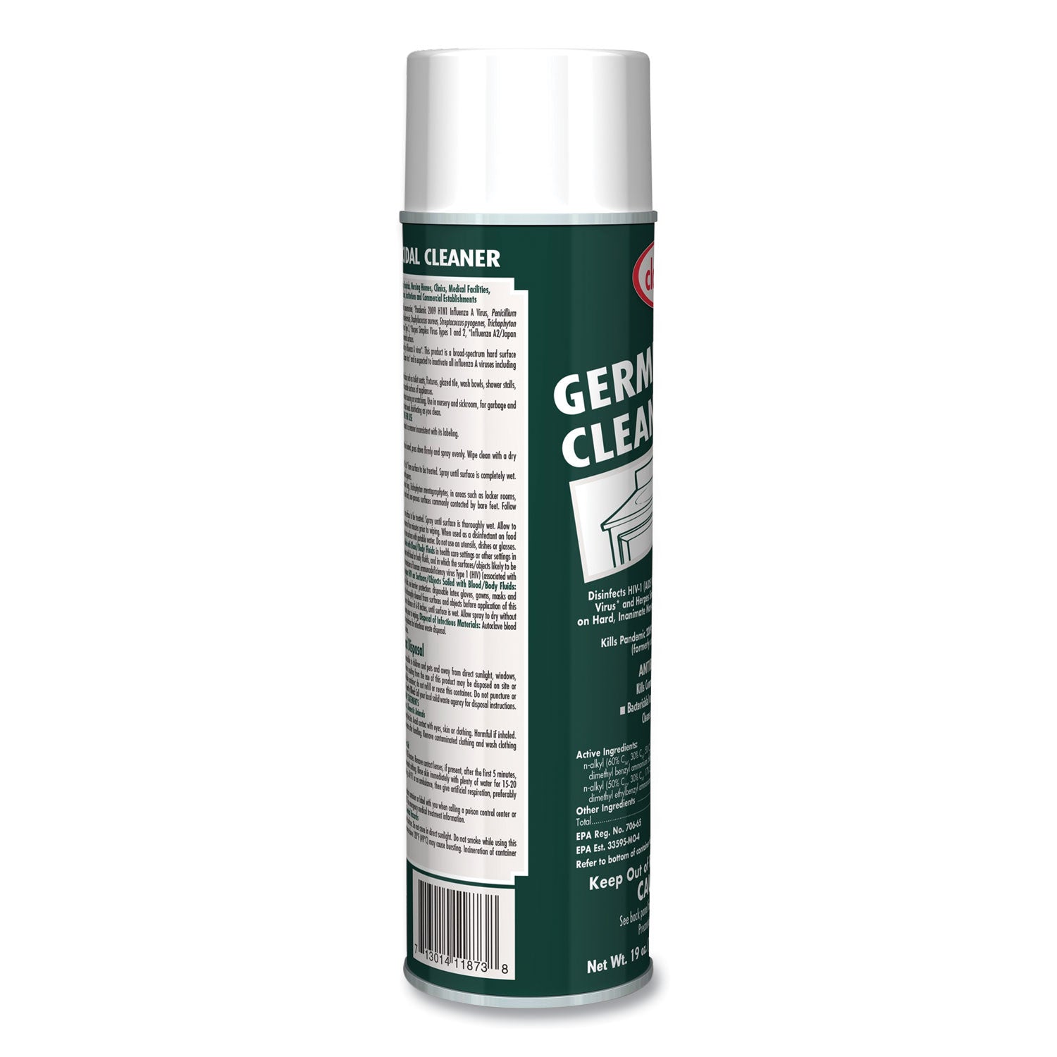 Claire® Germicidal Cleaner, Floral Scent, 19 oz Aerosol Spray, Dozen