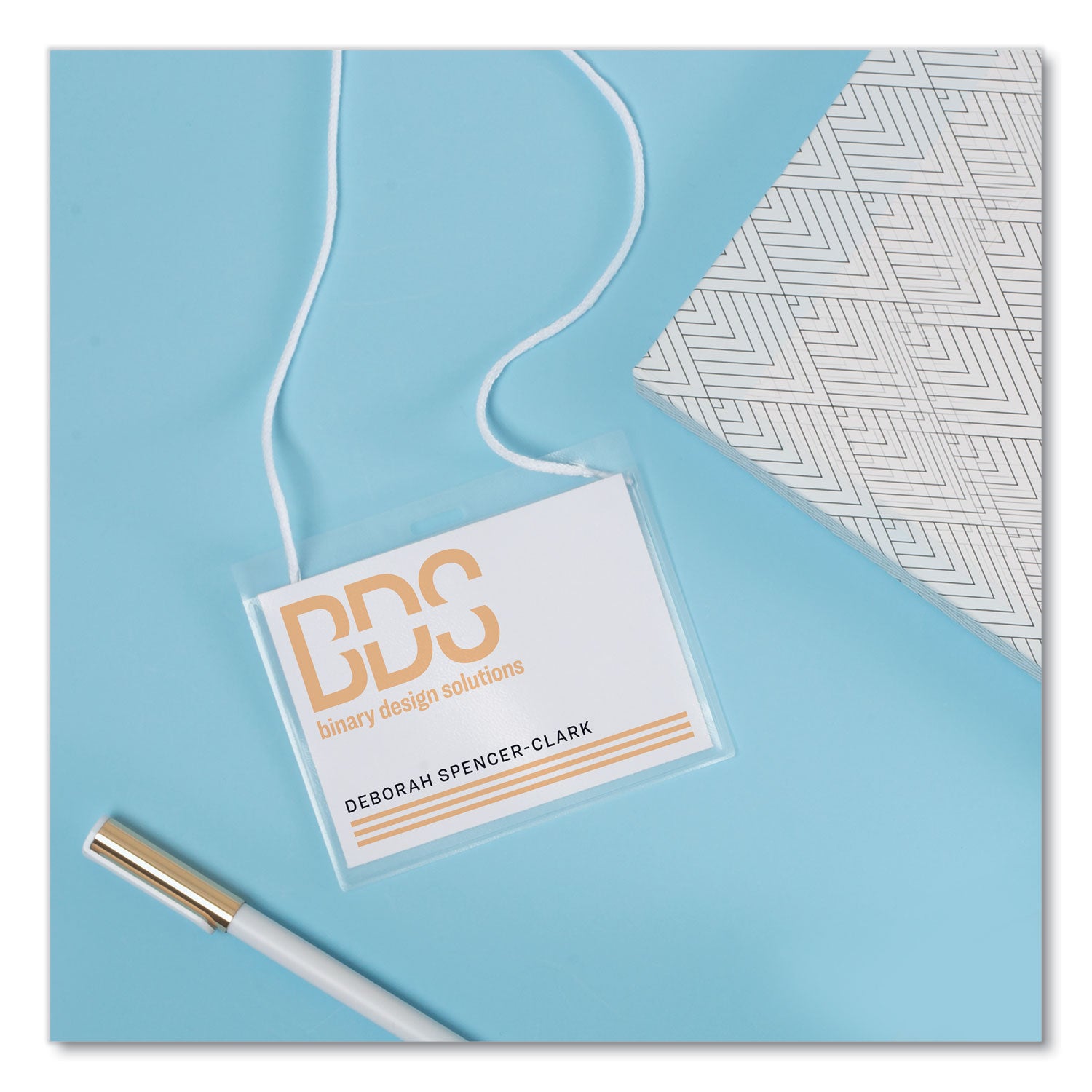 Avery® Secure Top Hanging-Style Badge Holders, Horizontal, 4w X 3h, Clear, 100/box