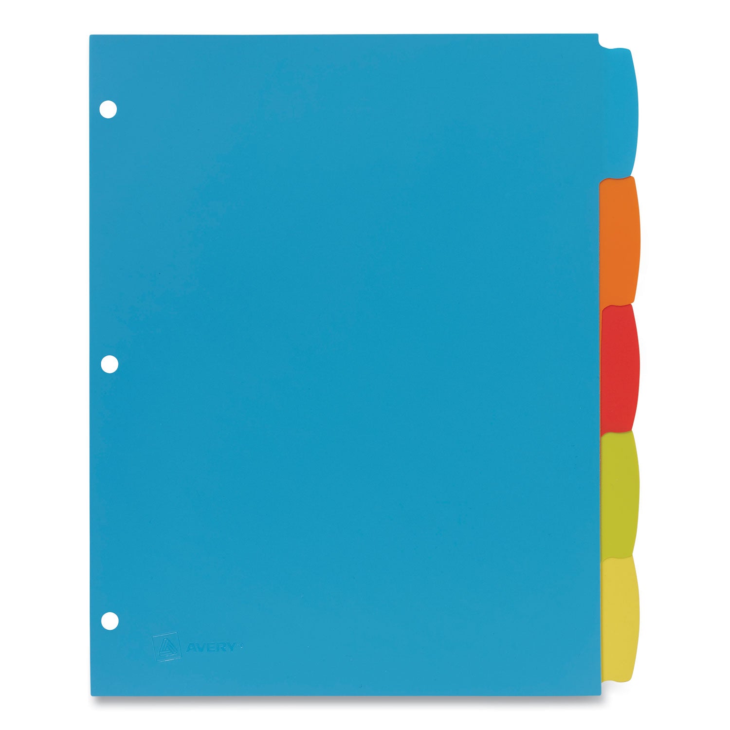 Avery® Big Tab Write and Erase Durable Plastic Dividers, 5-Tab, 11 x 8.5, Assorted, 1 Set