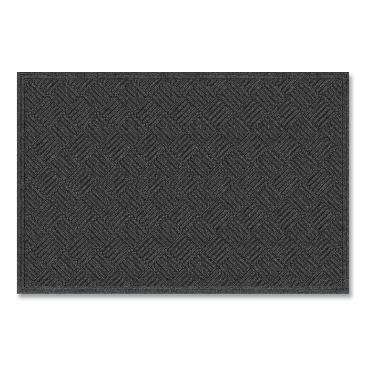 Ecomat Crosshatch Entry Mat, 48 x 72, Charcoal