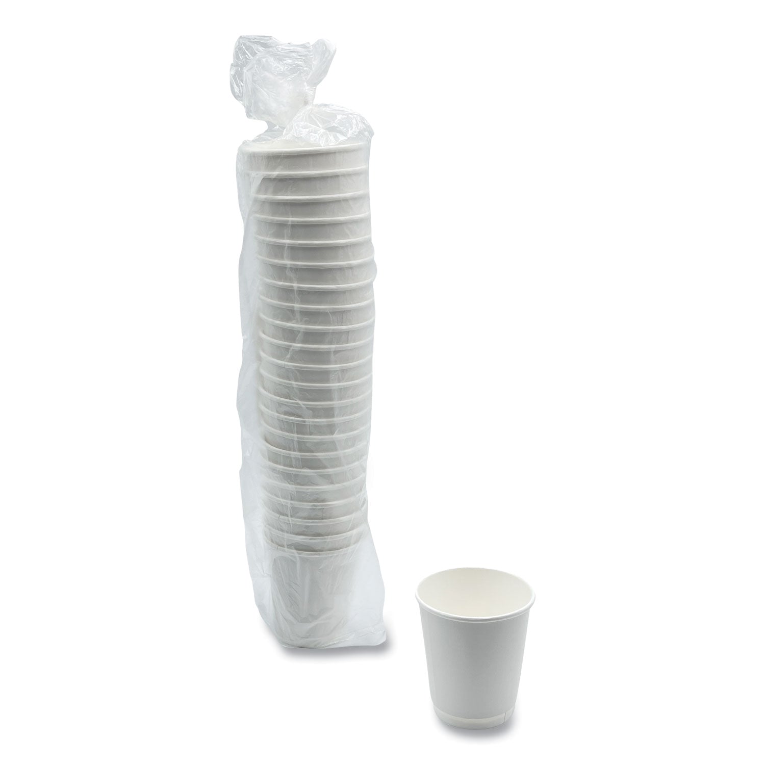 Boardwalk® Paper Hot Cups, Double-Walled, 10 oz, White, 25/Pack