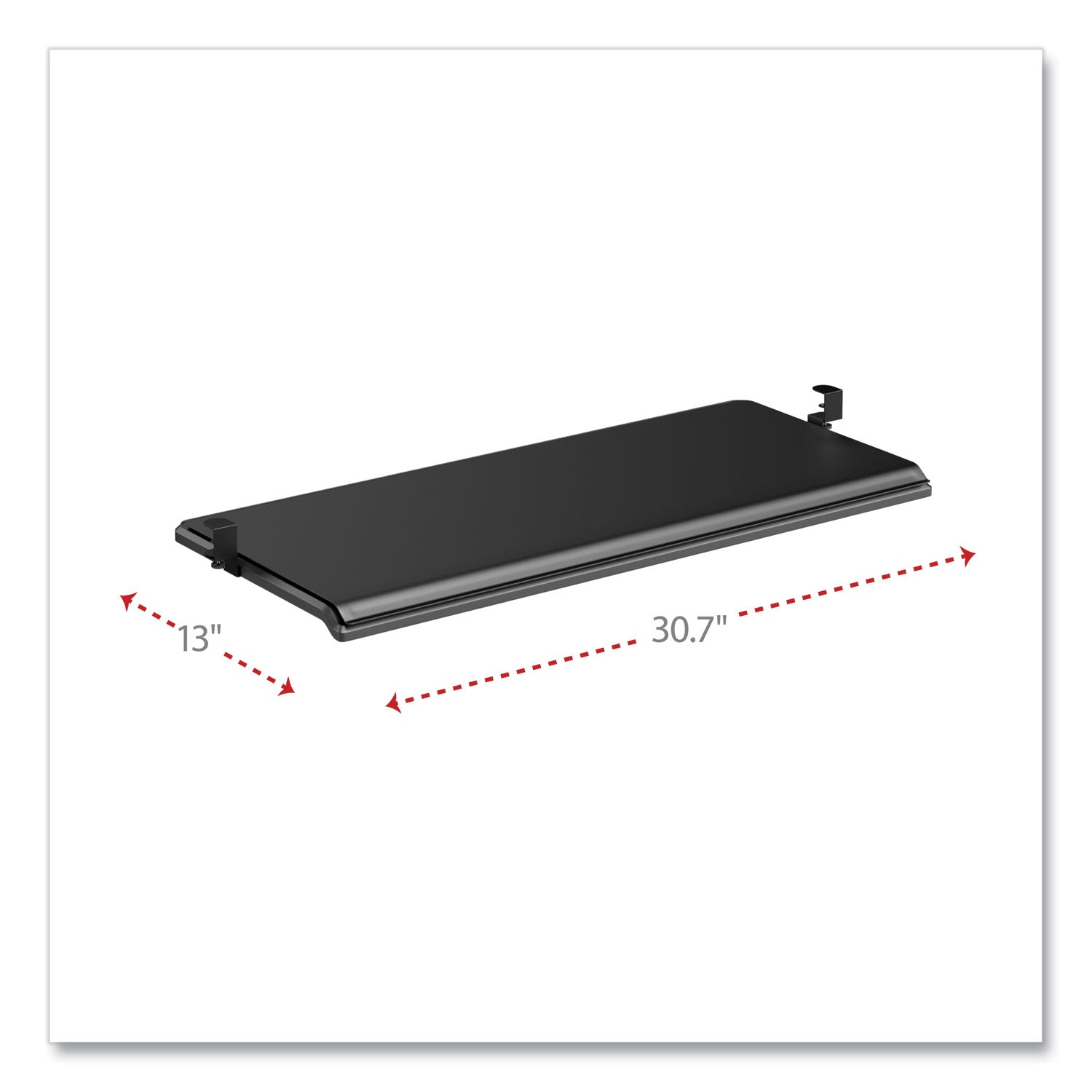 Alera® Adaptivergo Clamp-On Keyboard Tray, 30.7" X 13", Black