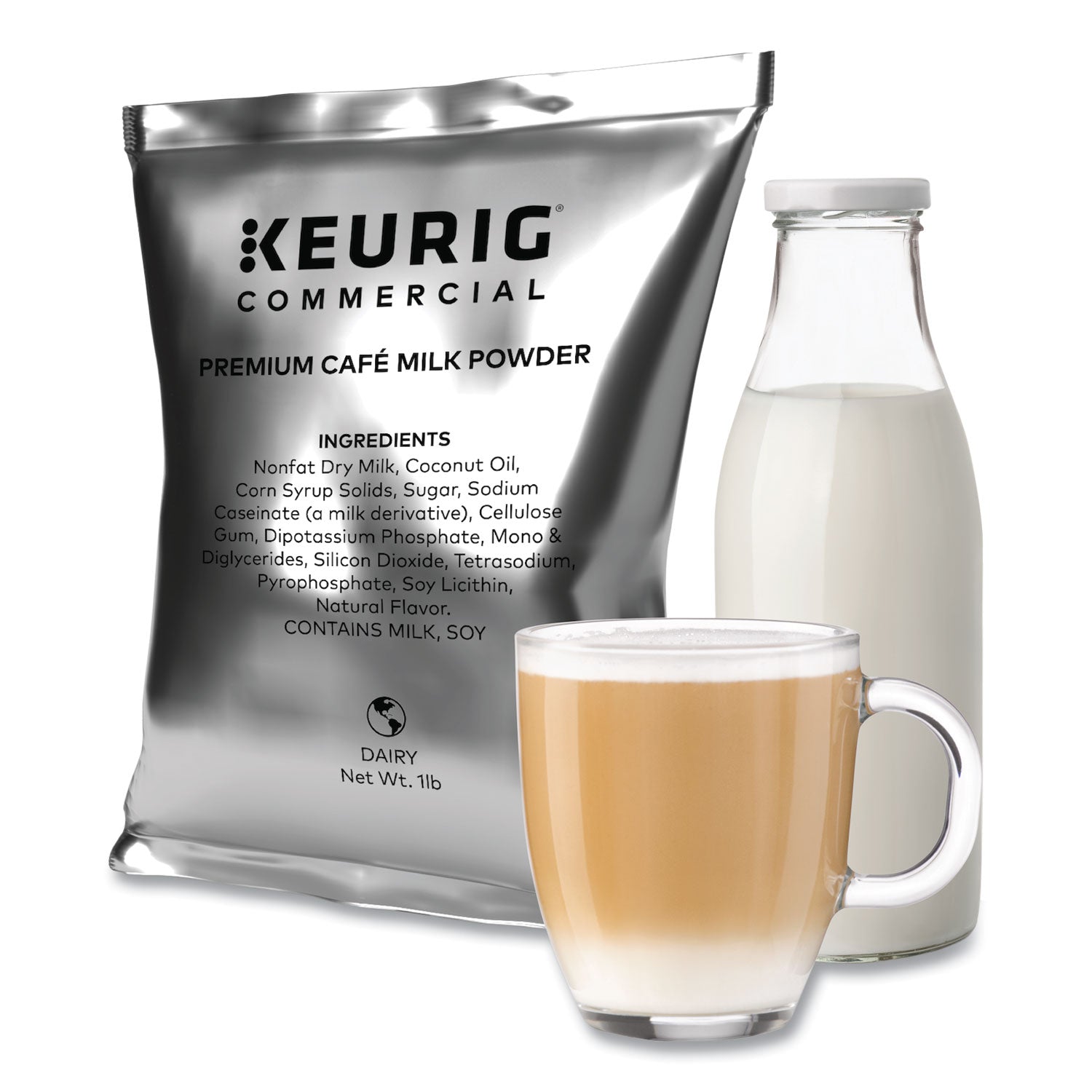 Keurig® Premium Cafe Powders, Regular, 1 lb Bag, 12/Carton