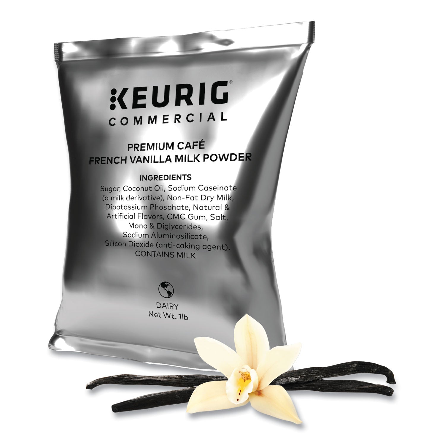 Keurig® Premium Cafe Powders, Vanilla, 1 lb Bag, 12/Carton