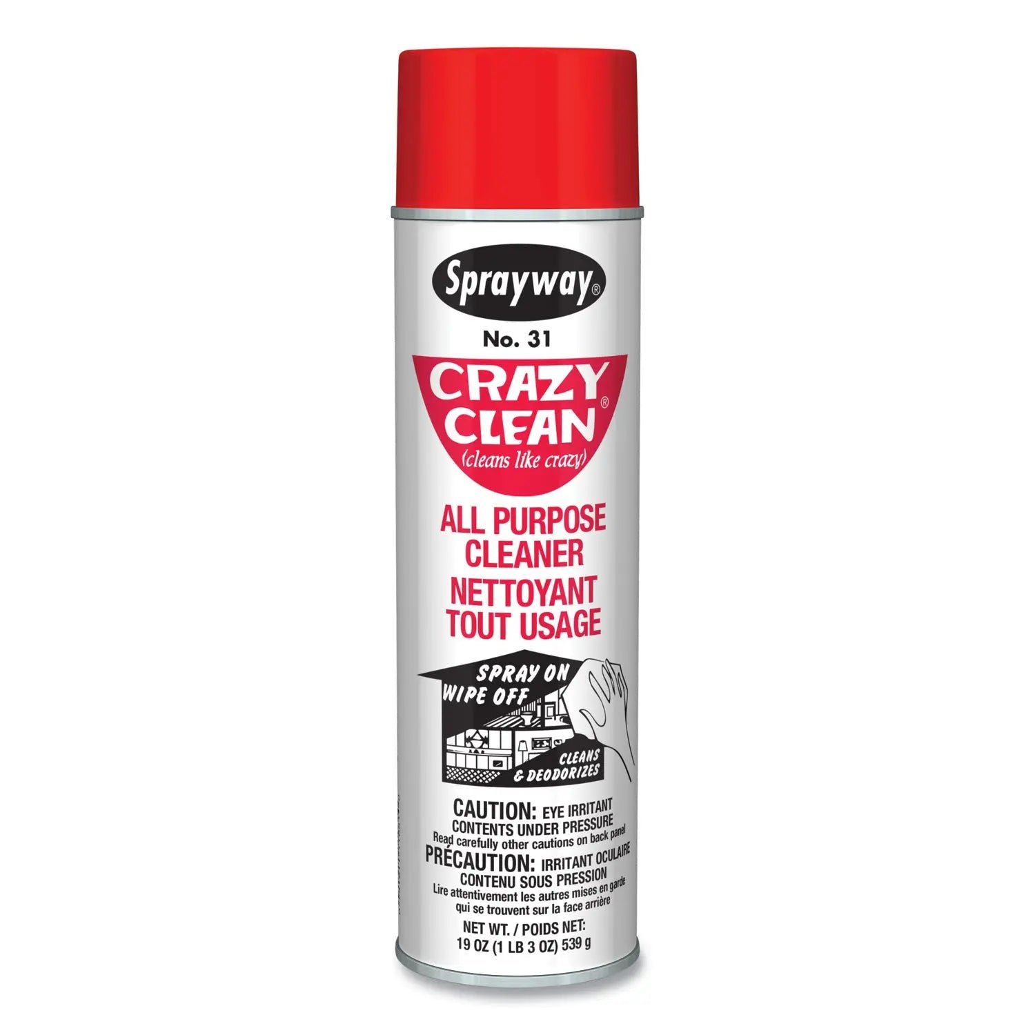 Crazy Clean All Purpose Cleaner, Floral Scent, 19 oz Aerosol Spray, Dozen Sprayway® Flipcost