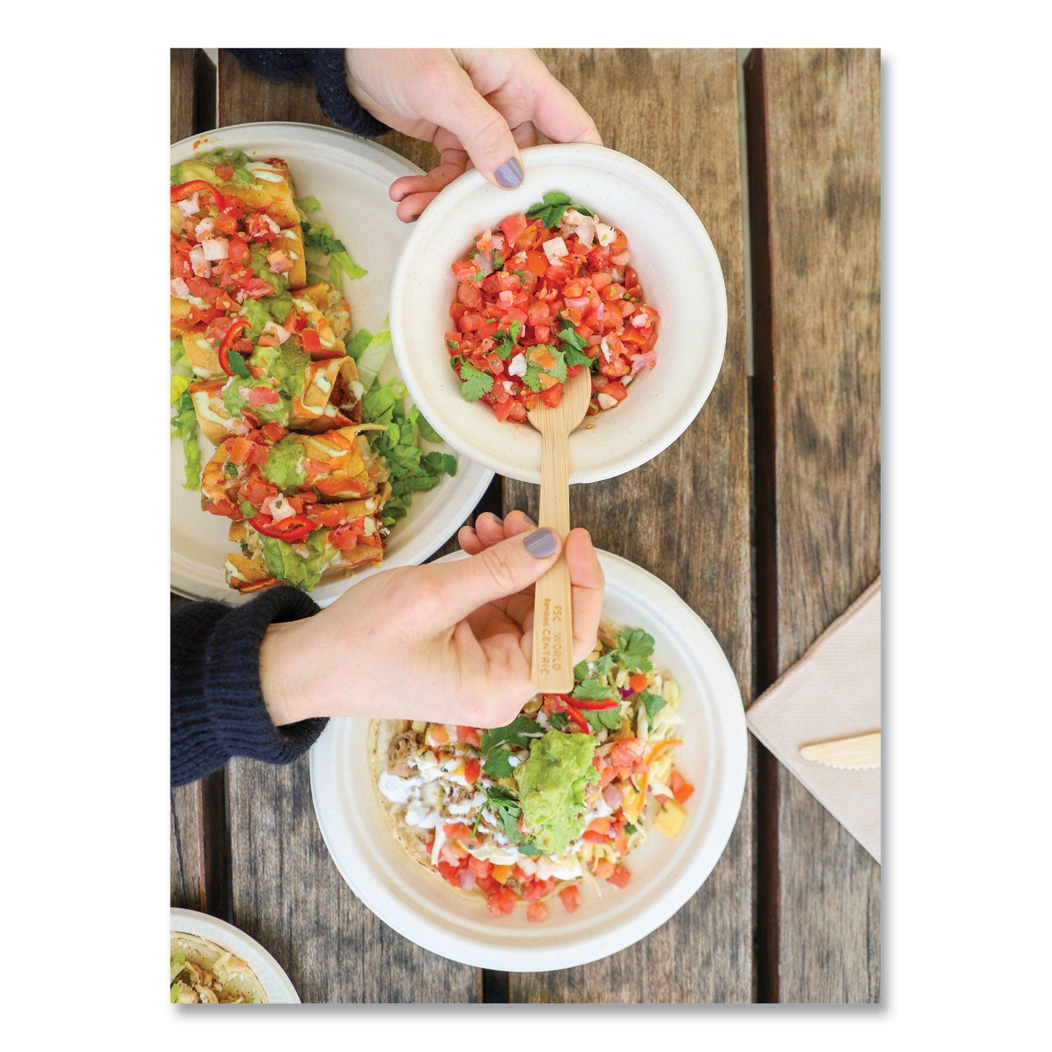 World Centric® Bamboo Cutlery, Spoon, Paper, Natural, 2,000/Carton