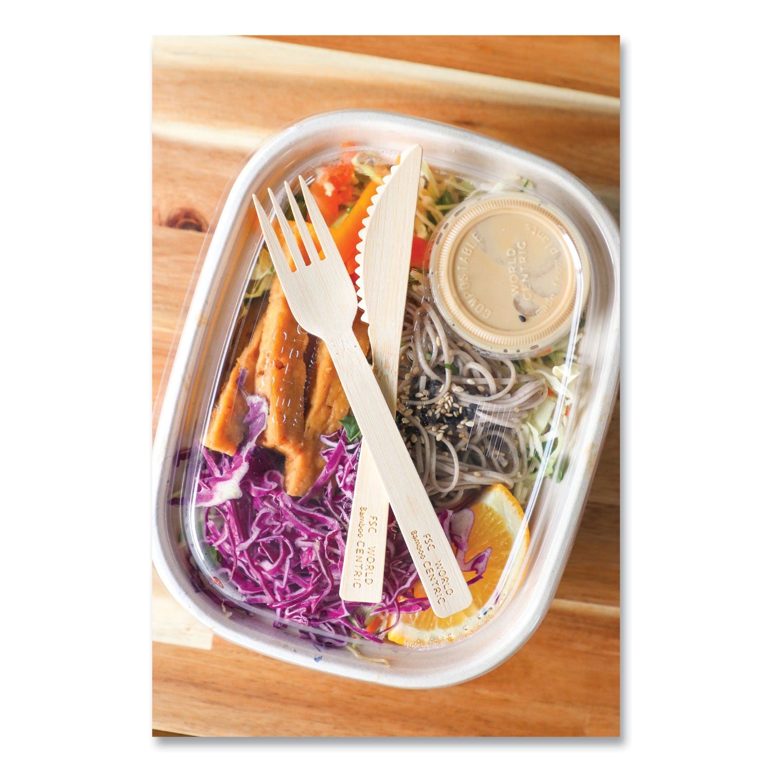 World Centric® Bamboo Cutlery, Knife, Paper, Natural, 2,000/Carton