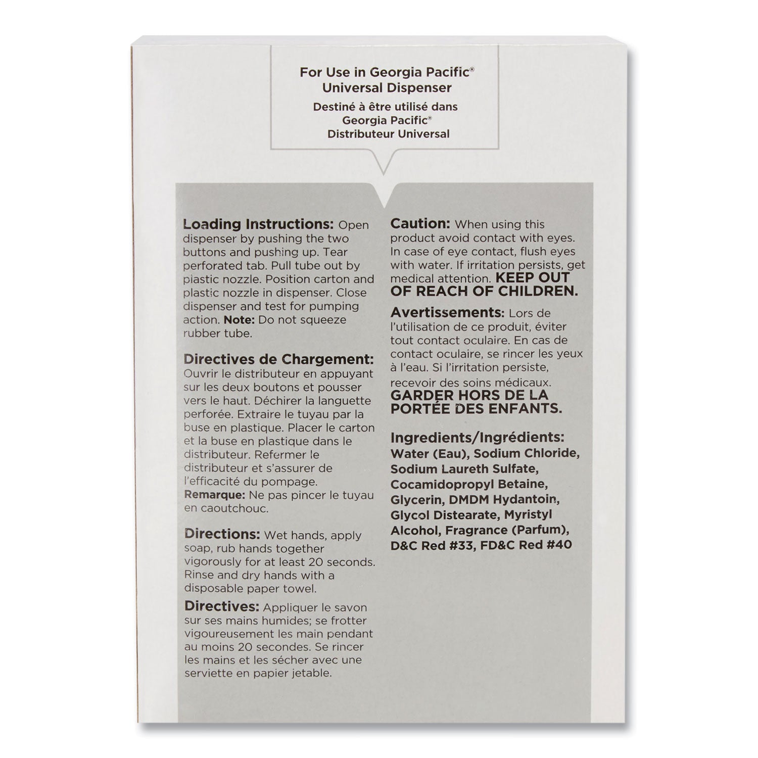 Georgia Pacific® Professional Liquid General Purpose Soap Refill, 800 mL, 12/Carton