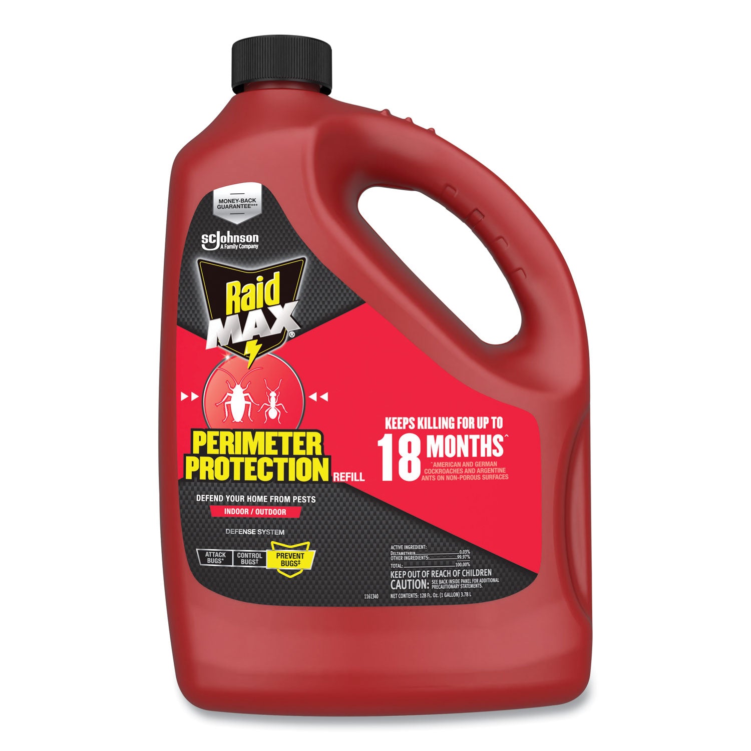 Raid® Max Perimeter Protection, 128 Oz Bottle Refill, 4/carton