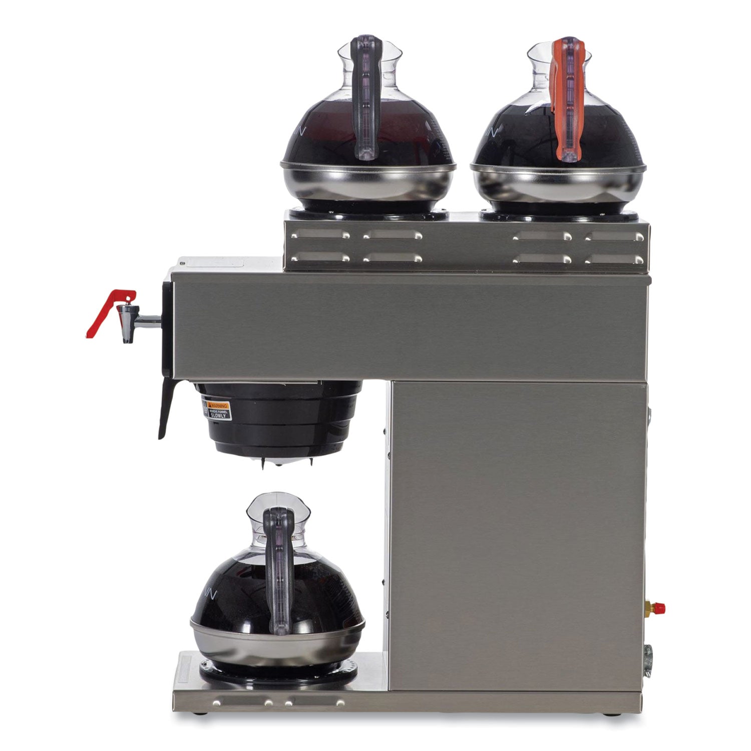 BUNN® AXIOM DV-3 12-Cup Dual-Voltage Coffee Brewer with 3 Warmers, Silver/Black