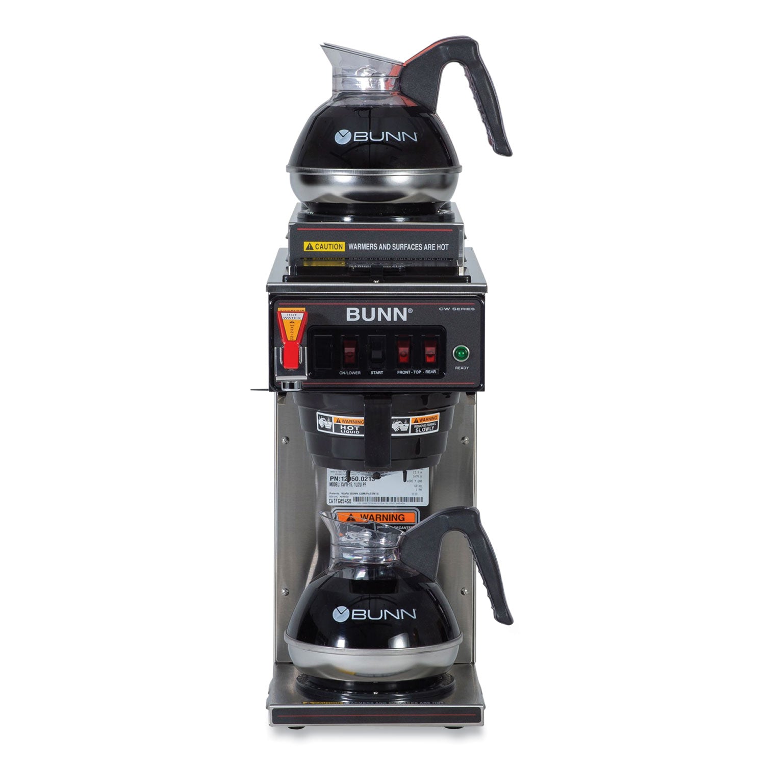 BUNN® CWTF15-3 12 Cup Automatic Coffee Brewer, Gray/Stainless Steel
