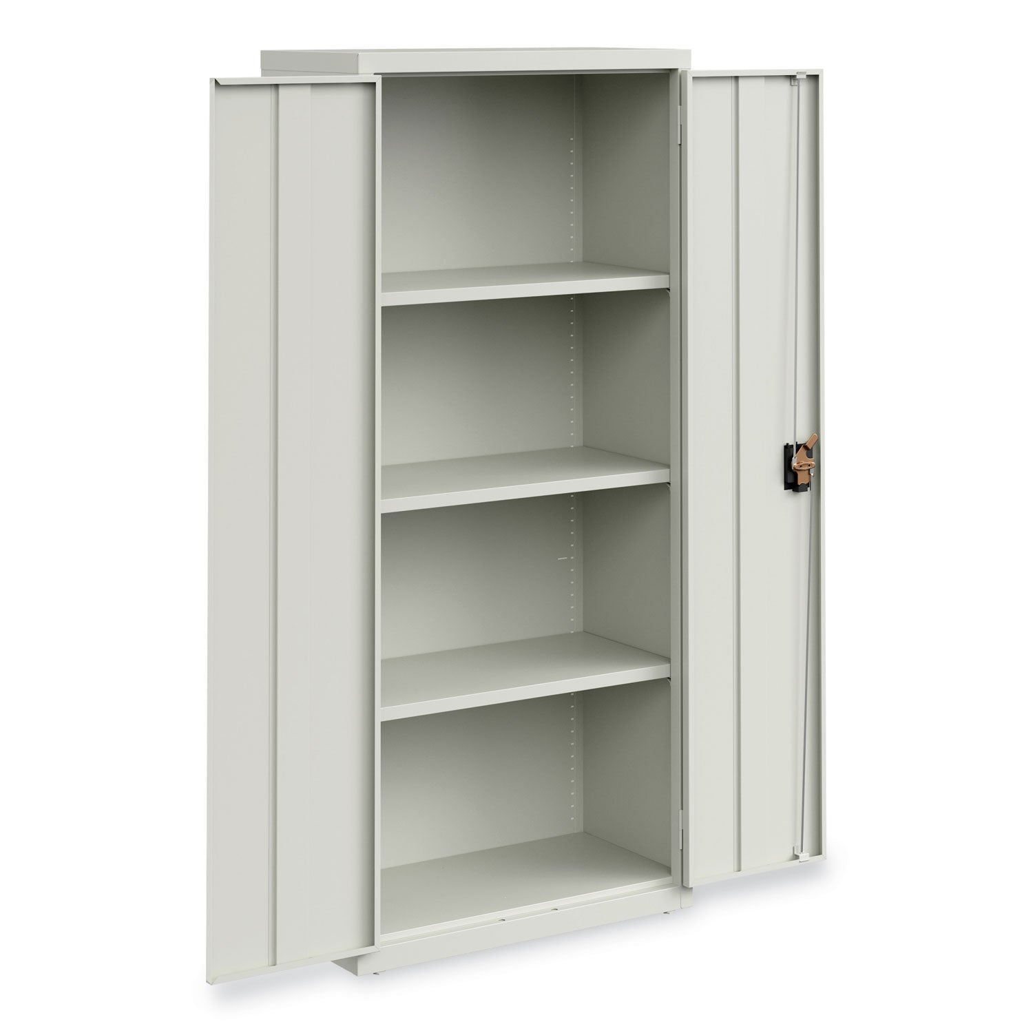 Alera® Economy Assembled Storage Cabinets, 4 Shelves, 30" x 15" x 66", Light Gray