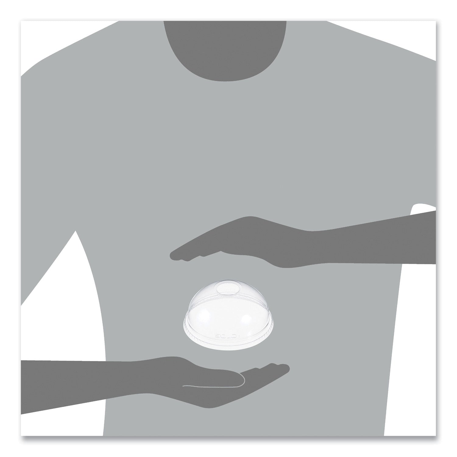 Dart® Ultra Clear Dome Cold Cup Lids, Fits 16 oz to 24 oz Cold Cups, Plastic, Clear, 100/Pack