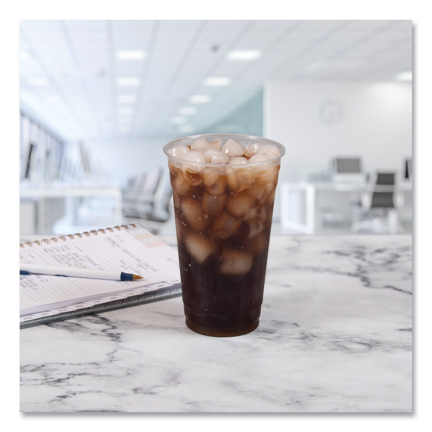 Dart® Ultra Clear PET Cold Cups, 24 oz, Plastic, Clear, 50/Sleeve, 12 Sleeves/Carton