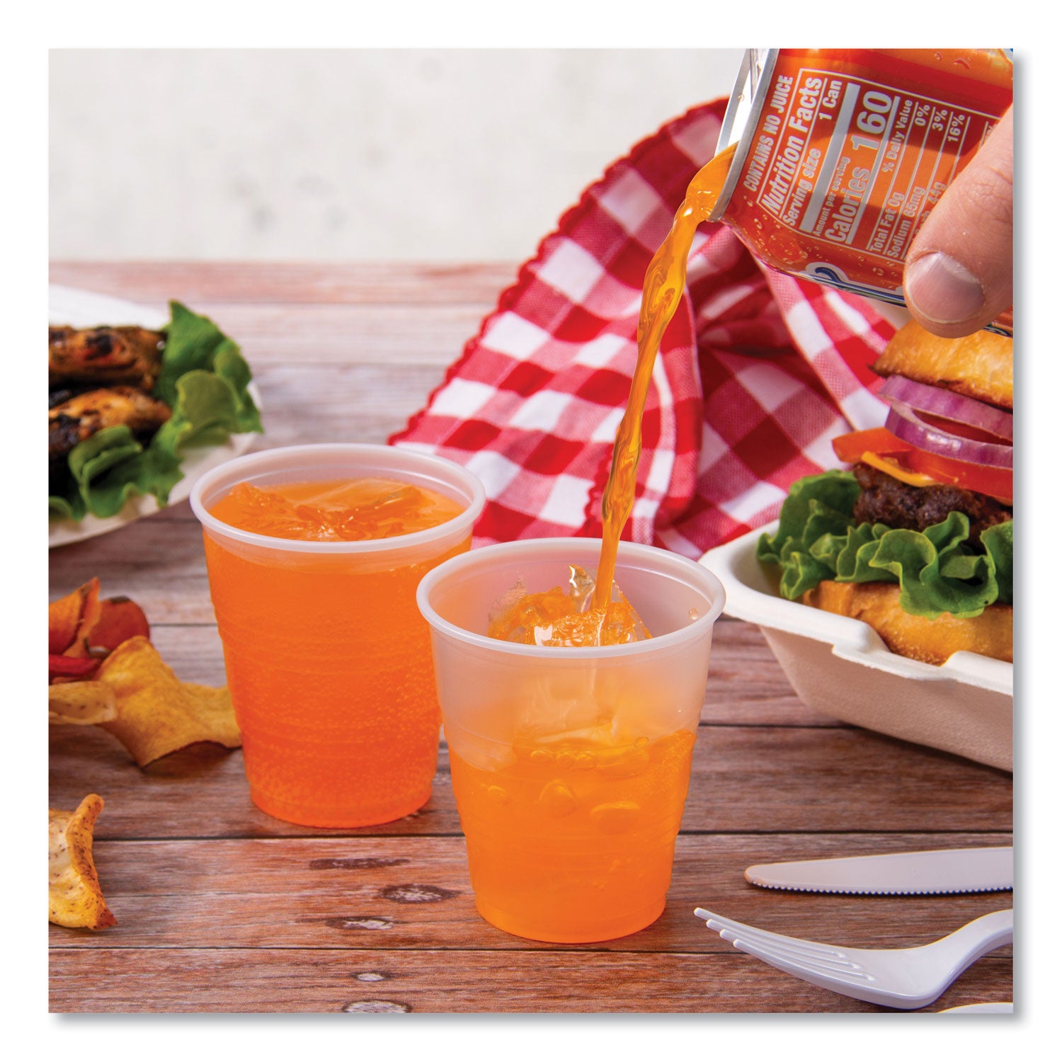 Dart® High-Impact Polystyrene Cold Cups, 5 oz, Plastic, Translucent, 100/Pack