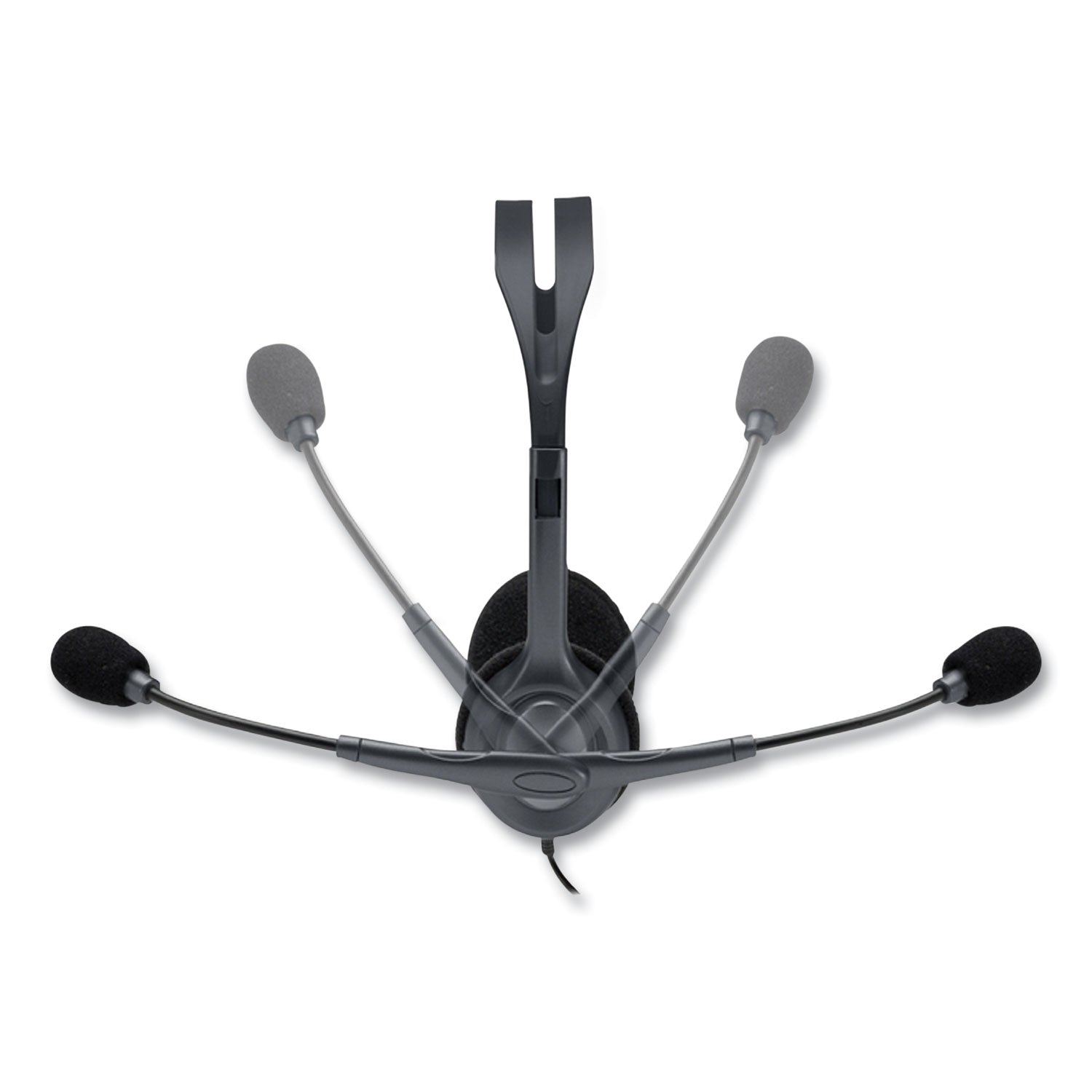 Logitech® H111 Binaural Over The Head Headset, Black/Silver