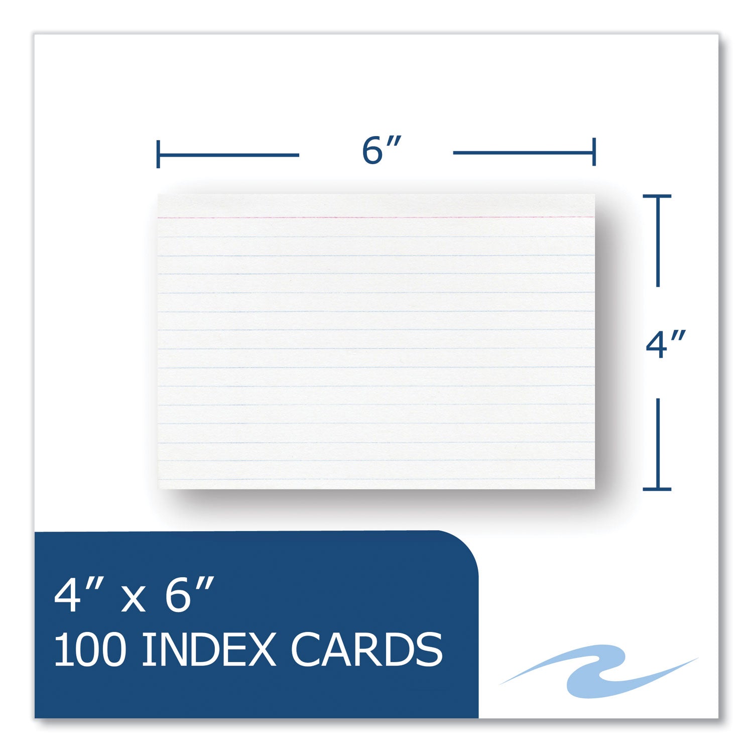 Roaring Spring® White Index Cards, Narrow Ruled, 4 x 6, 100 Cards, 36/Carton