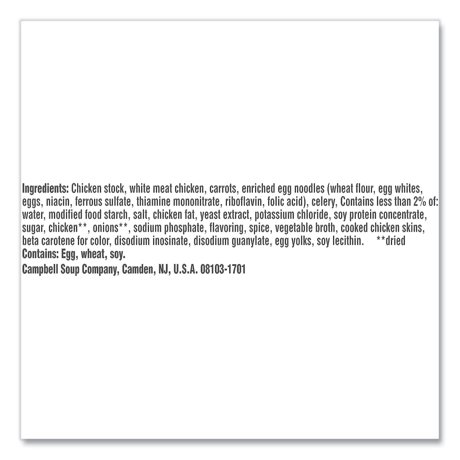 Campbell's® Chunky Classic Chicken Noodle Bowl,15.25 oz Bowl, 8/Carton