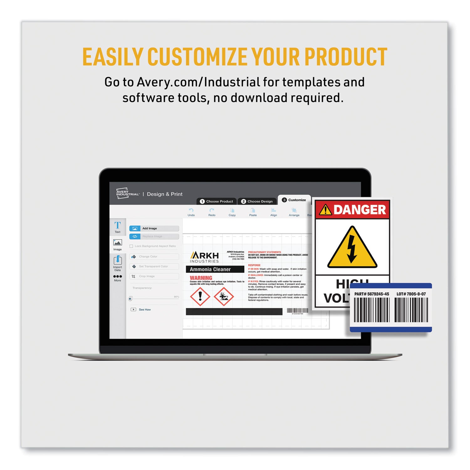 Avery® Permatrack Metallic Asset Tag Labels, Laser Printers, 0.75 X 1.5, Metallic Silver, 40/sheet, 8 Sheets/pack