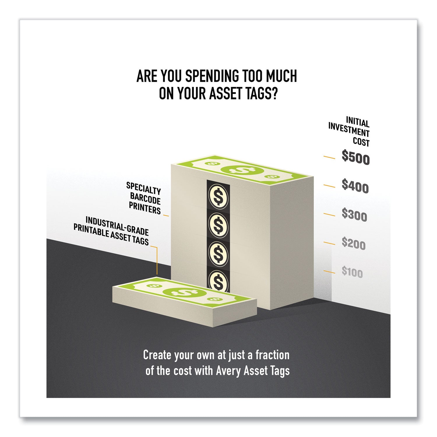 Avery® Permatrack Metallic Asset Tag Labels, Laser Printers, 0.75 X 1.5, Metallic Silver, 40/sheet, 8 Sheets/pack