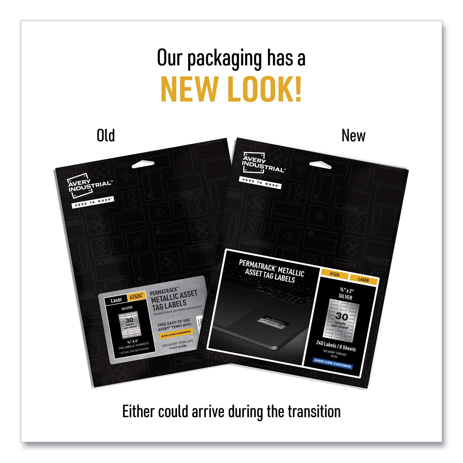 Avery® Permatrack Metallic Asset Tag Labels, Laser Printers, 0.75 X 2, Metallic Silver, 30/sheet, 8 Sheets/pack