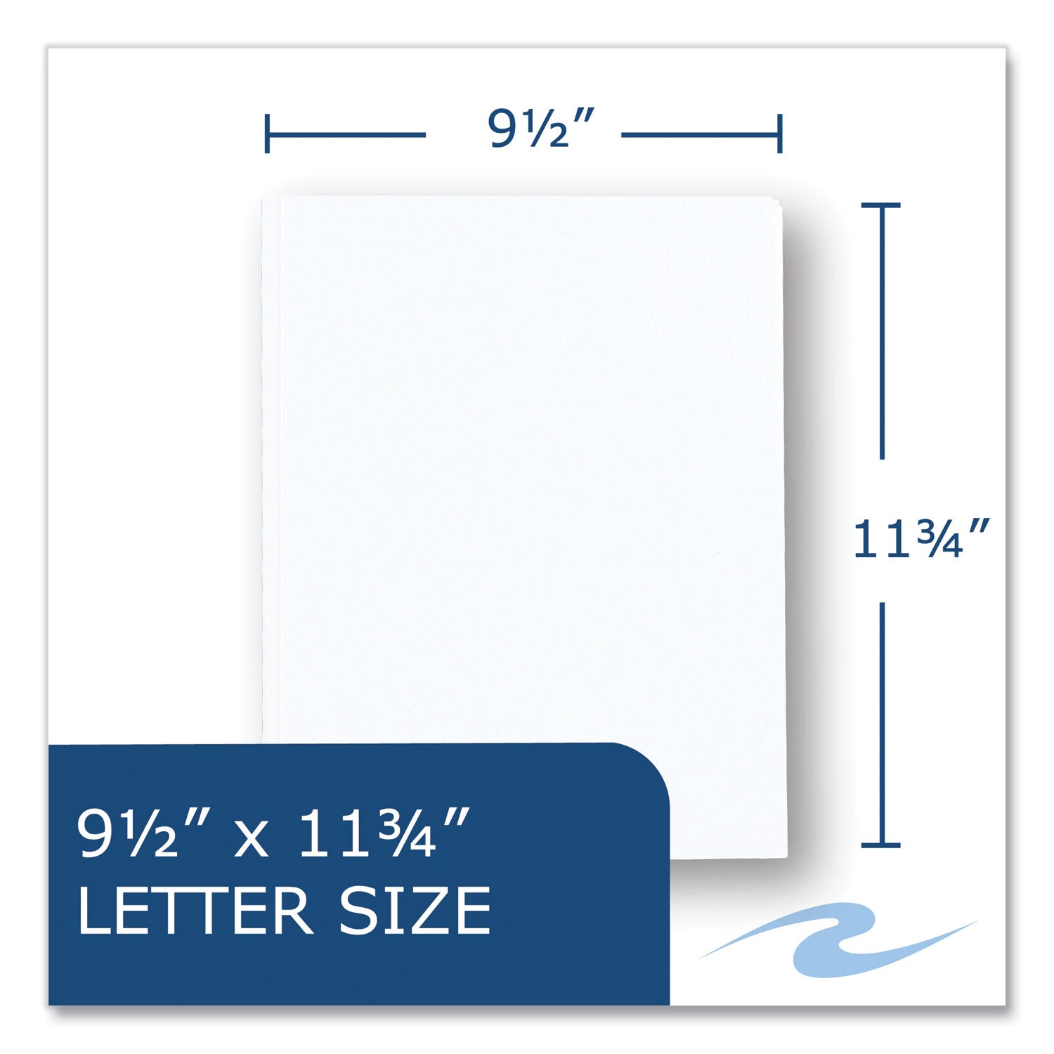 Roaring Spring® Pocket Folder with 3 Fasteners, 0.5" Capacity, 11 x 8.5, White, 25/Box, 10 Boxes/Carton